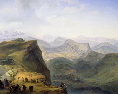 Russisches Militärlager in Dagestan, 1895 von Ivan Fyodorovich Alexandrovsky